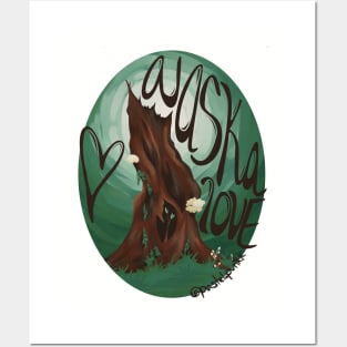 Alaska Love Tree Stump Posters and Art